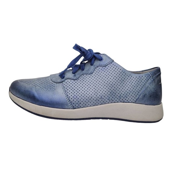 Dansko Blue Leather Sneakers Arch Support Work Shoes Women's EU 41 US 10.5 - 11 - Picture 1 of 10